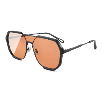 PULAIS Alloy TR/Memory Plastic Square Sunglasses Unisex