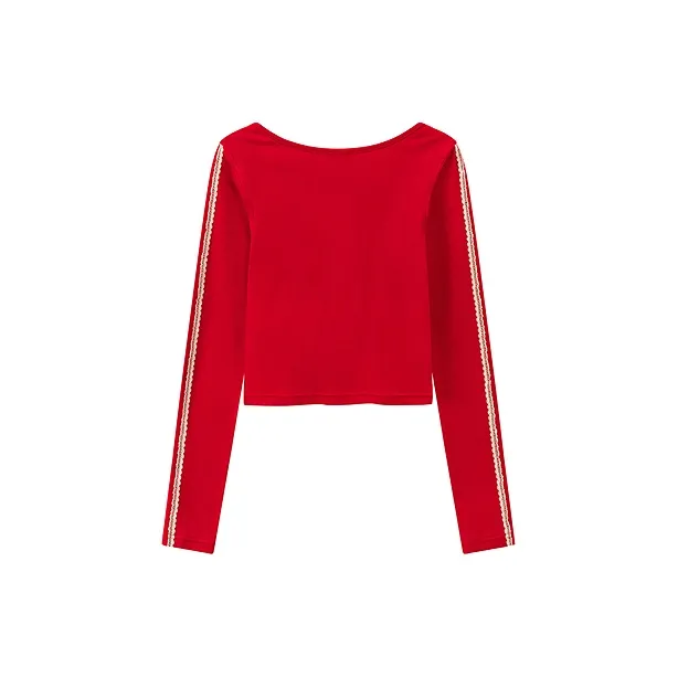 CHUU T Shirt Women's Vintage Red-1
