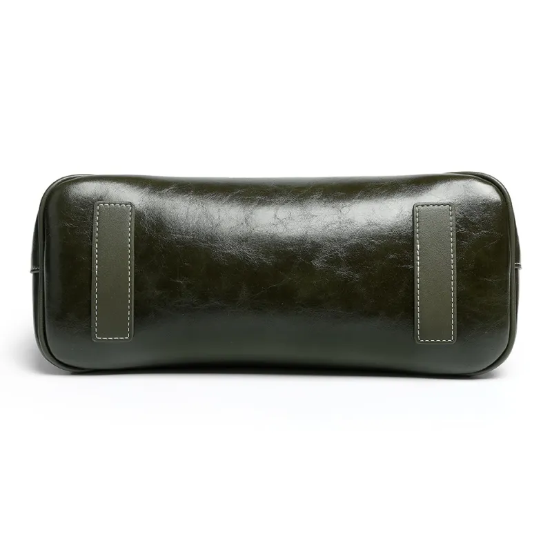 Mulinsen Polyurethane PU Leather Crossbody Bag One Shoulder Handbag Women's Dark Green-5