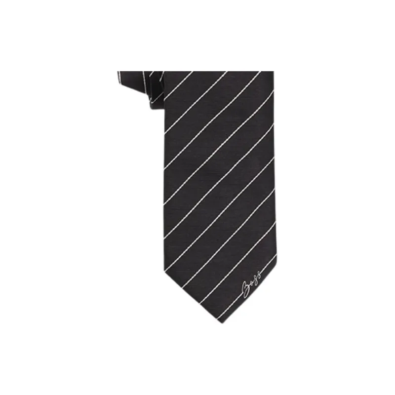 HUGO BOSS Mulberry Silk Polyester Fiber Ties Men's Black-2