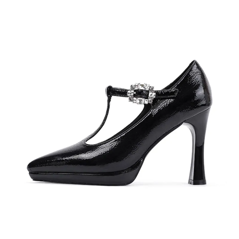 Ainer-cat Chunky Heel High Heels 10cm Women's-0