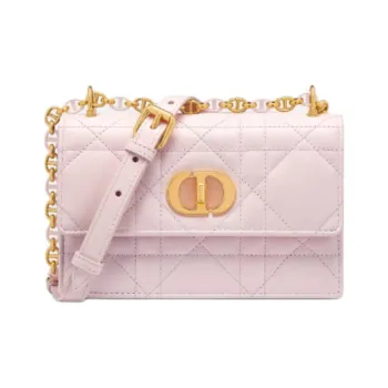DIOR Miss Caro Sheepskin Shoulder Bag Mini Women's Pink
