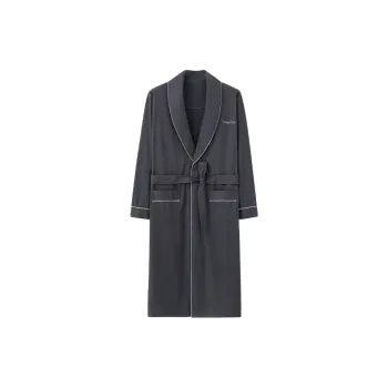 Huggy Kissy Bath Robes Men's Pencil Gray