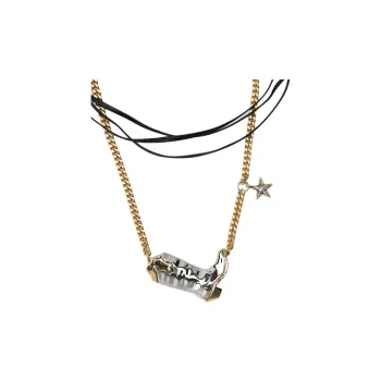 ZARA Steel Necklaces Women's Gold