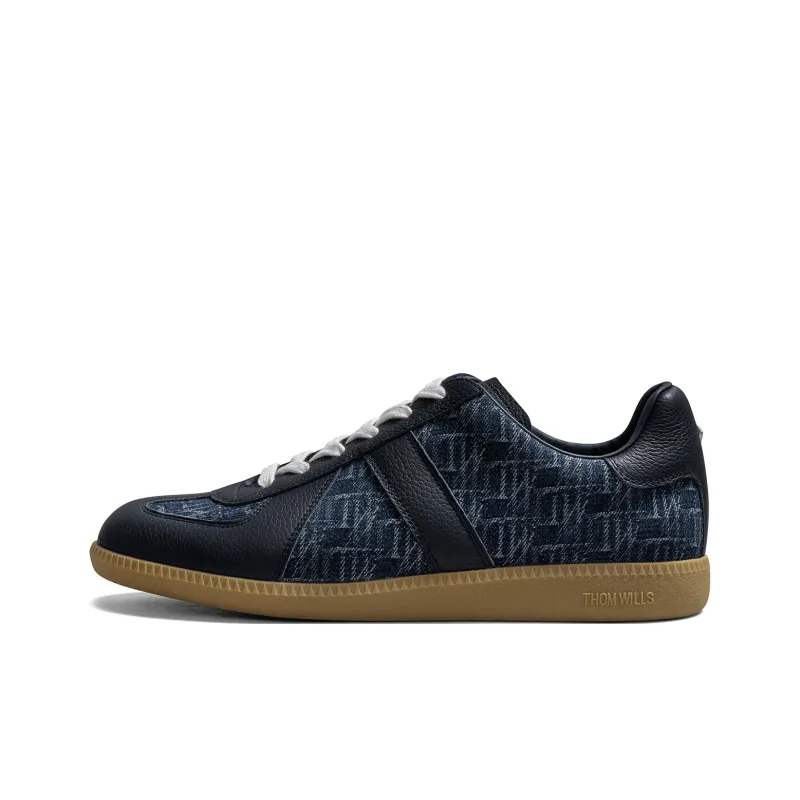 THOM WILLS Casual Versatile Sports Vintage German Army Trainers Low Top Skateboard Shoes Men's-0