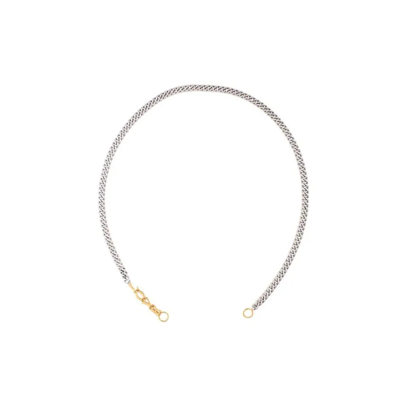 Marla Aaron Yellow Gold Love Heavy Curb Chain Necklace-0