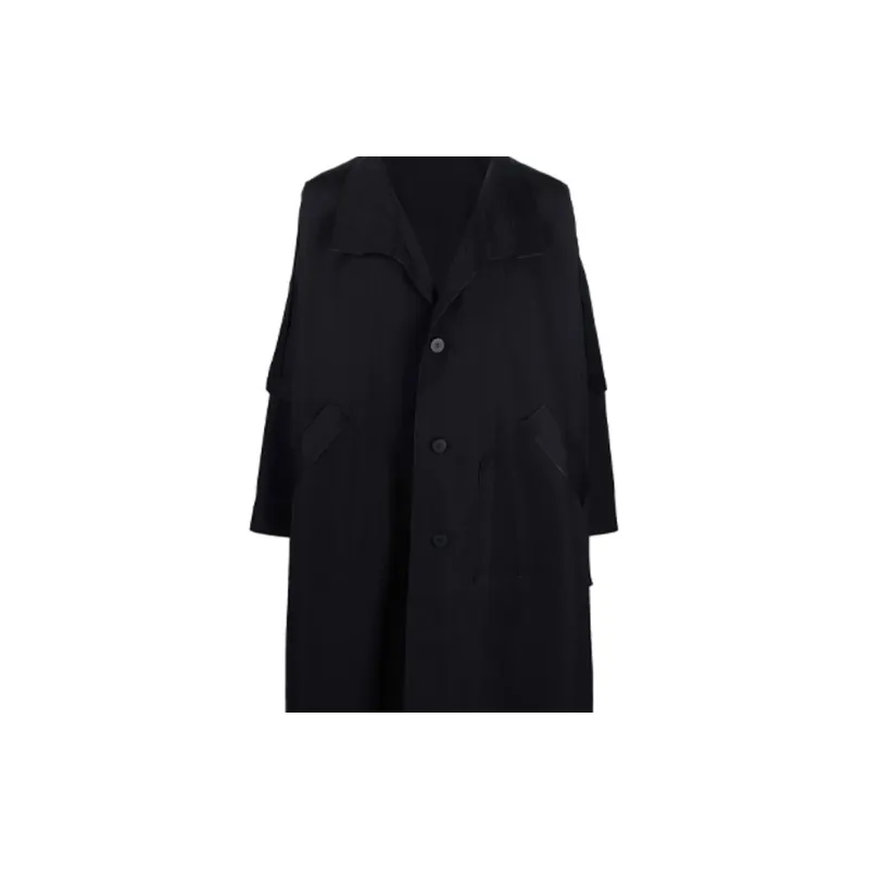 Homme Plissé Issey Miyake Trench Coats Men Black-4