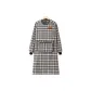 Plaid Leather Label Jacket-Black