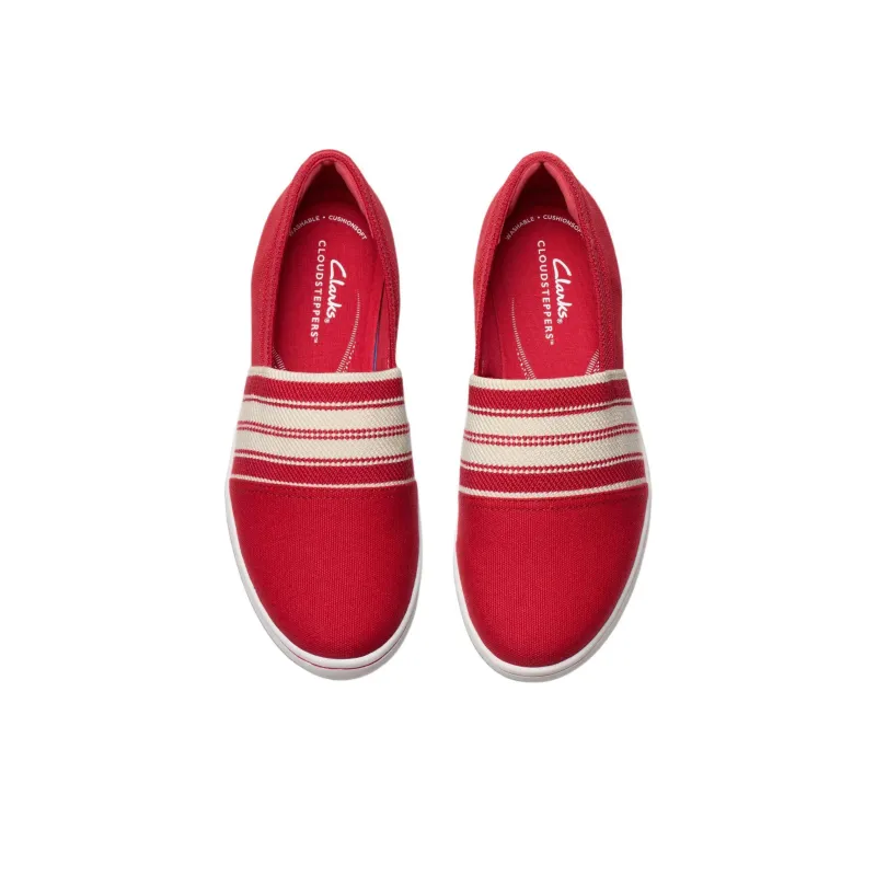 Clarks Breeze Sky Mist Casual Single Shoes 4cm Women's Red-3