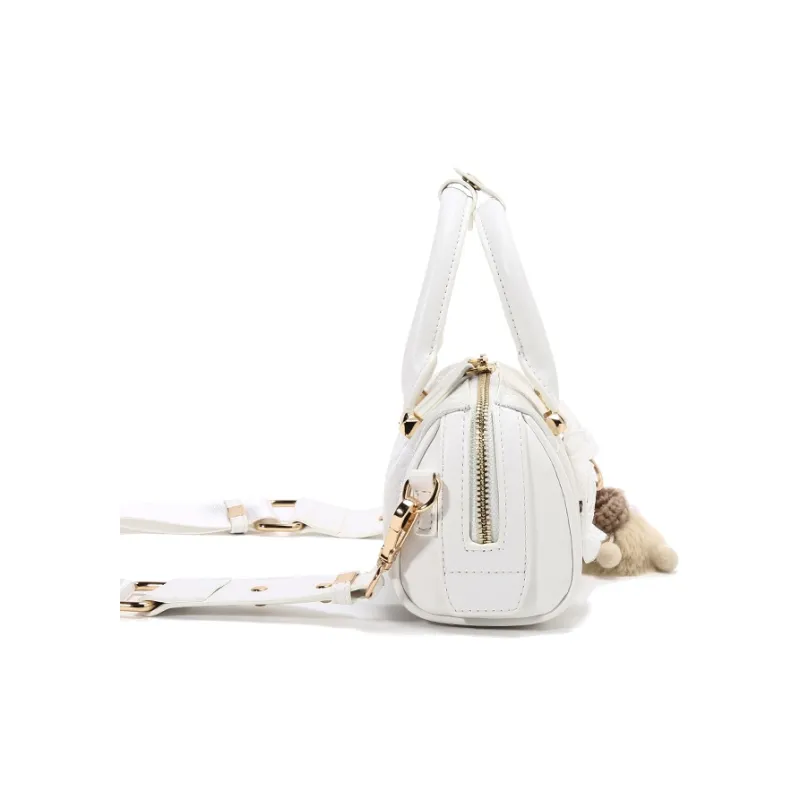 Carit&Koty Polyurethane Synthetic Leather Handbag Women's White Pink-2