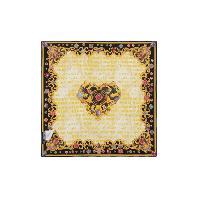 VERSACE JEANS COUTURE Barocco print Silk Scarf-0
