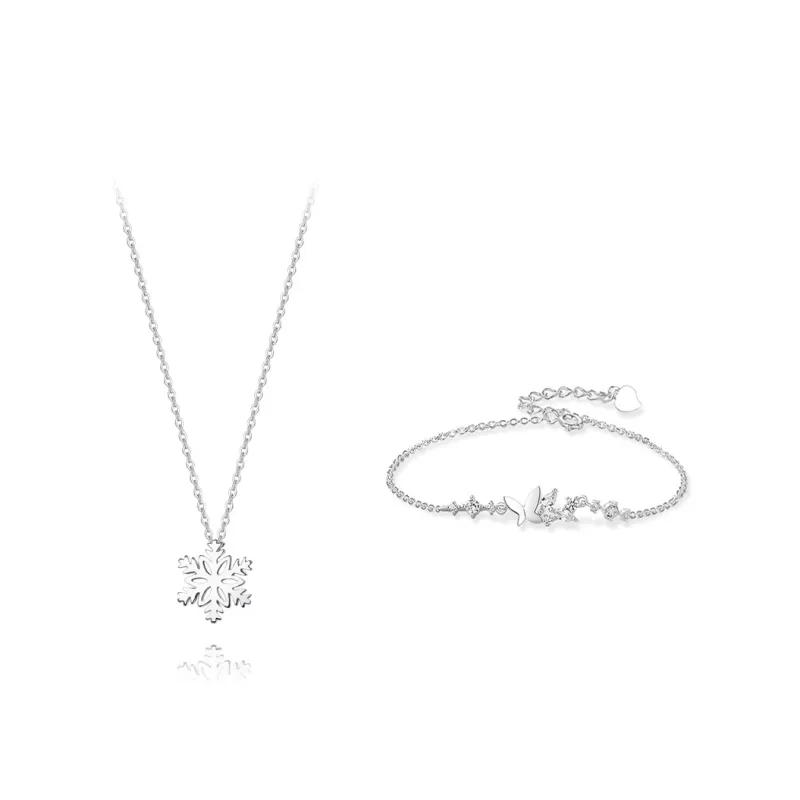 KUMET S925 Silver Necklaces Women's Same For Couples-3