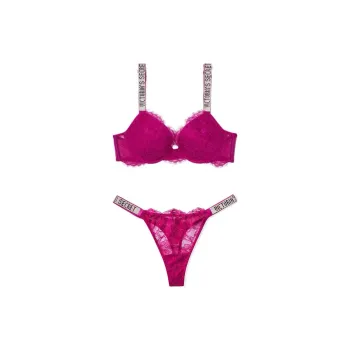 Victoria's Secret Underwear Set Women's Rose Red
