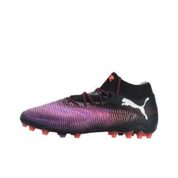 PUMA FUTURE 8 MG Rubber Short Studs Anti Slip Wear Resistant Soccer Shoes Unisex Black Purple
