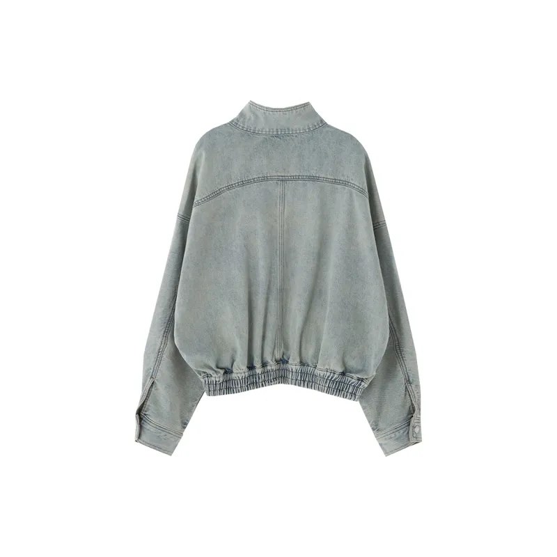 SOON FLOWER Jackets Coats Women's Washed Blue-1