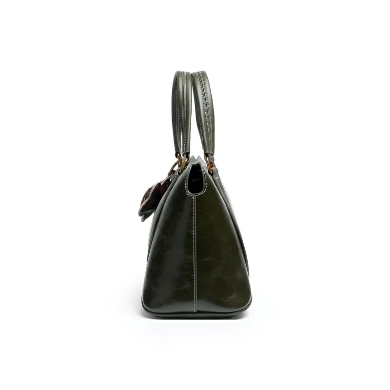 Mulinsen Polyurethane PU Leather Crossbody Bag One Shoulder Handbag Women's Dark Green-2