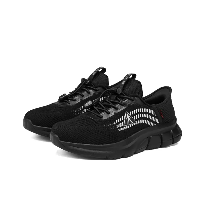 ZULIZ Cushioning Anti Slip Wear Resistant Coverage Support Balance Lightweight Low Top Casual Shoes Men's Black-2