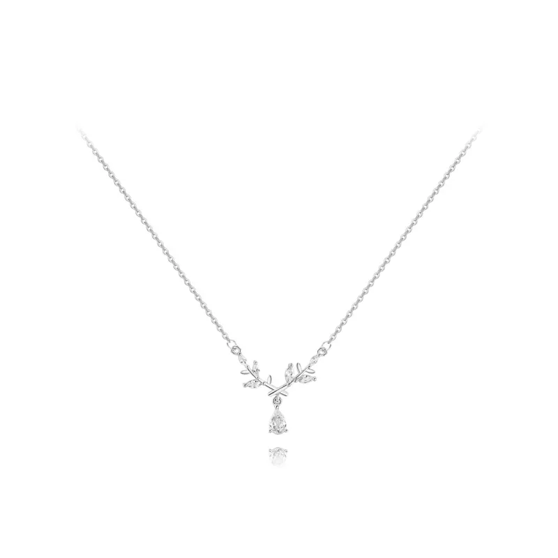 KUMET Zircon Necklaces Women's Same For Couples-5