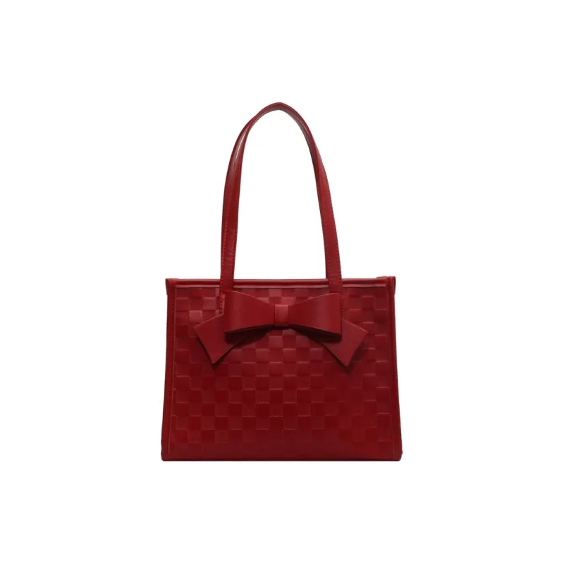 Yalu PU Shoulder Bag Regular Women's Red-19