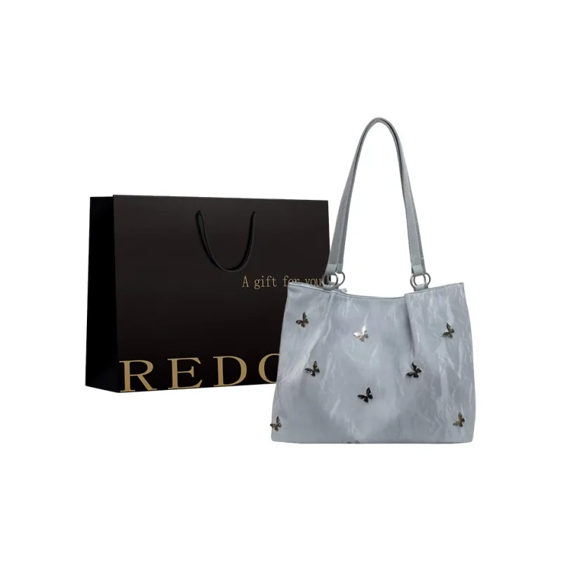 REDOO PU Tote Bag, Shopping Bag, Handbag, Shoulder Bag Women's Ecru/Silver/Blue/Black-10