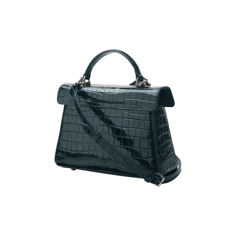 Miao Di Cow Leather Handbag, Shoulder Bag, Crossbody Bag Regular Women's Sapphire Blue-2