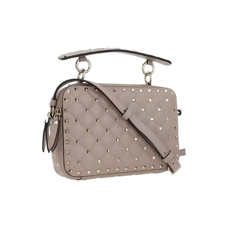 Valentino Leather One Shoulder Handbags Women's Beige-1