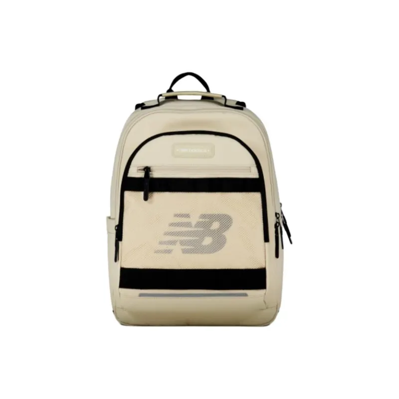 New Balance Fabric Backpack Medium Size Unisex Beige-0