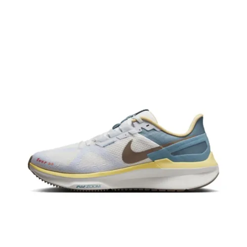 Nike Zoom Structure 25 Anti Slip Wear Resistant Low Top Casual Running Shoes Men's Gray Green
