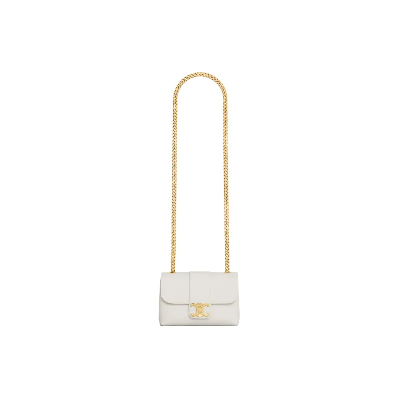 CELINE Victoire Calfskin Crossbody Bag, Shoulder Bag Mini Women's Beige-1