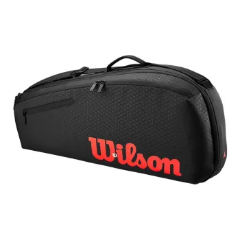 Wilson Tennis Racket Bags Unisex Can Hold 3 Pcs Black Red