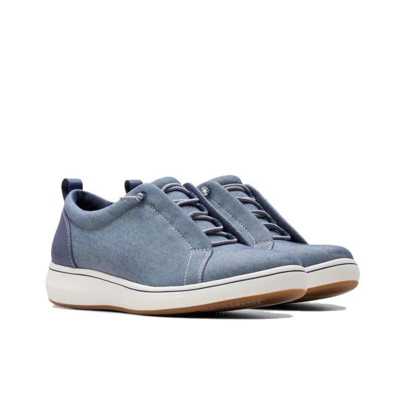 Clarks Breeze Sky Lace Slip-Resistant Low-Top Casual Shoes Unisex Blue-2