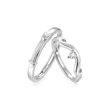 I Do&Co. 925 Sterling Silver Synthetic Cubic Zirconia Rings Unisex