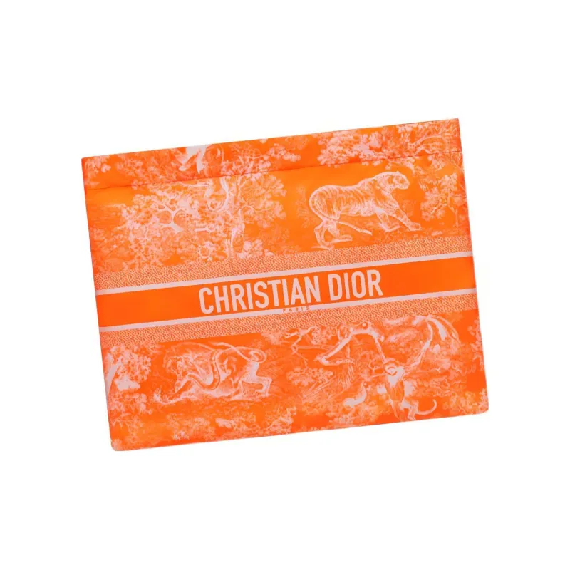 DIOR DiorTravel Technical Fabric Clutch Women's Fluorescent Orange-2