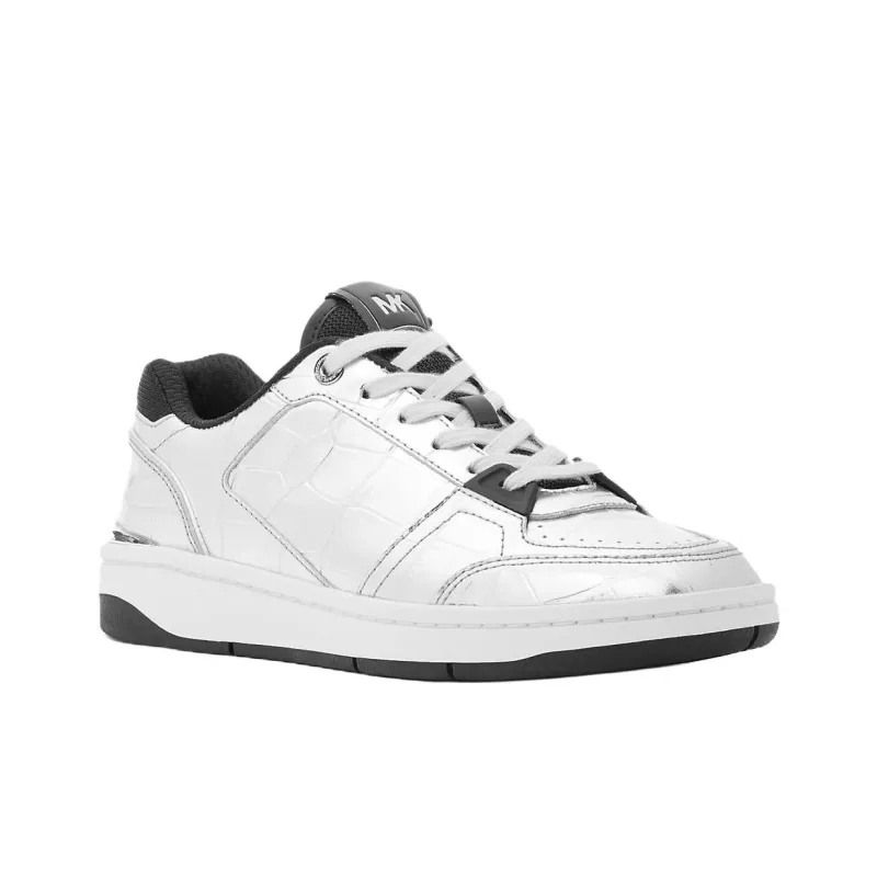 MICHAEL KORS Rebel Low Top Skateboard Shoes Women's Silver-2
