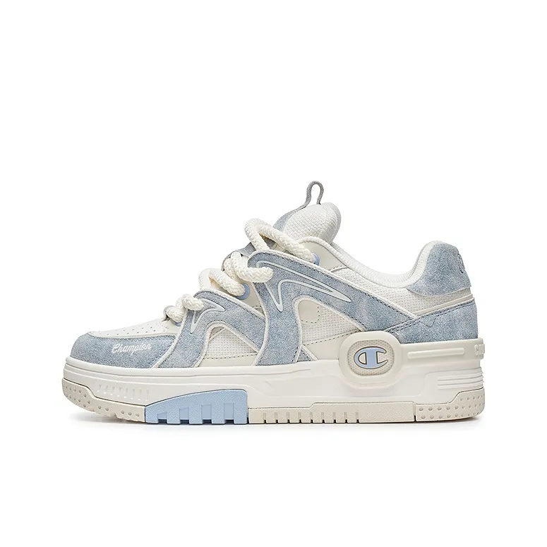 Champion Cloud Touch Shoes Balance Low Top Skateboard Shoes Women's Milk White/Peak Blue-0