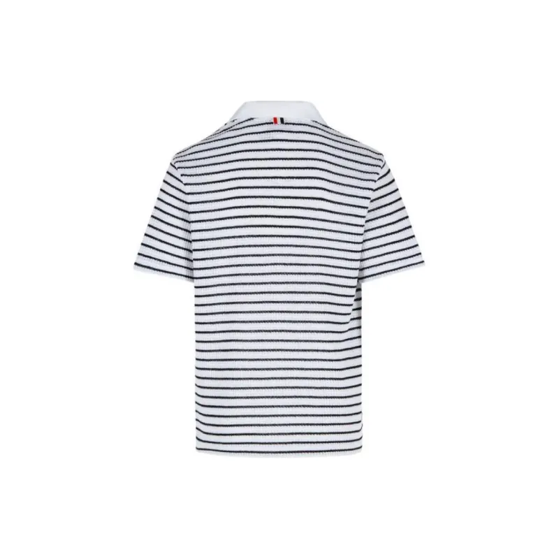 THOM BROWNE Short Sleeved Striped Shirt-2
