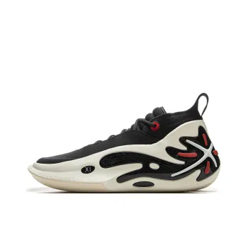 LiNing Wow11 Cushioning Anti Slip And Wear Resistant Lightweight Rebound Mid Top Basketball Shoes Men's Black