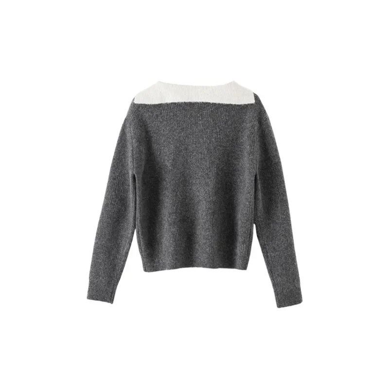 Late White Knitwear Women's Gray-2