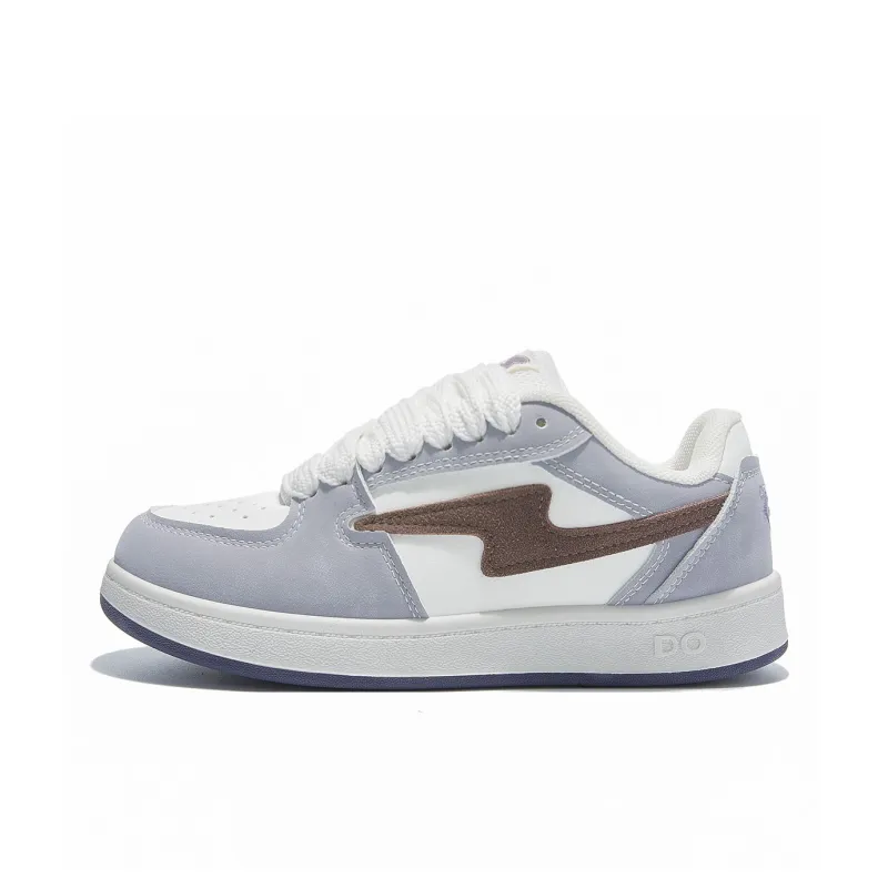 VICTORIA&VERA Skateboard Shoes Women's Low Top White Blue Fleece Lined-6