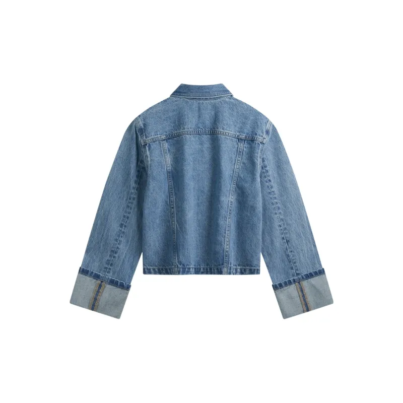 CALVIN KLEIN Denim Jacket Women's Denim Light Blue-1