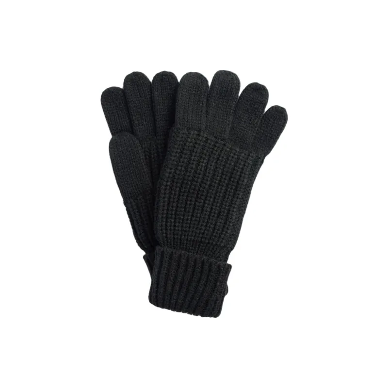 BARBOUR Acrylic Knit Gloves Men's Black-1