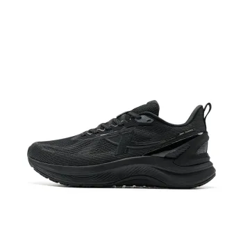 XTEP Stride ET Rebound Wear Resistant Slip Resistant Low Top Training Running Shoes Women's Black/Coal Black