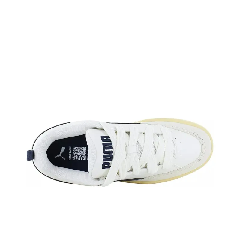 PUMA Park Lifestyle Anti Slip Wear Resistant Low Top Skateboard Shoes Men's White-4