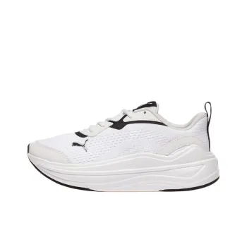 PUMA Soft Ride Stacked Clean Anti Slip Wear Resistant Low Top Casual Running Shoes Women's White