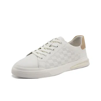 HLA Drawstring Lace Up Letter Print Wear Resistant Sole Breathable Round Tip Casual Shoes
