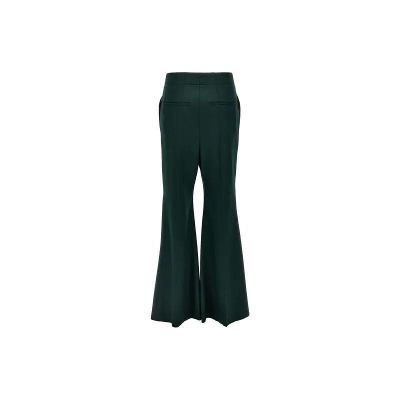 Victoria Beckham Pressed Crease Flared Trousers-1
