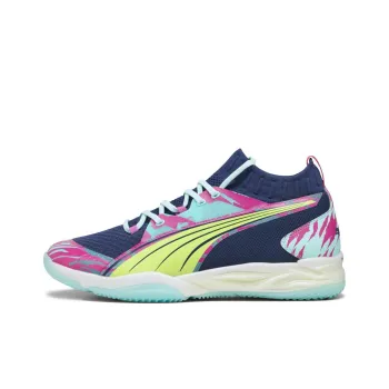 PUMA Eliminate Nitro Anti Slip Wear Resistant Mid Top Basketball Shoes Unisex Blue