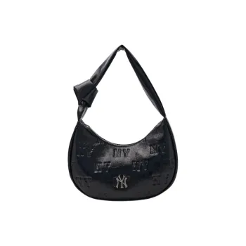 MLB MONOGRAM New York Yankees Synthetic Leather Hobo Bag Handbag Women's Black