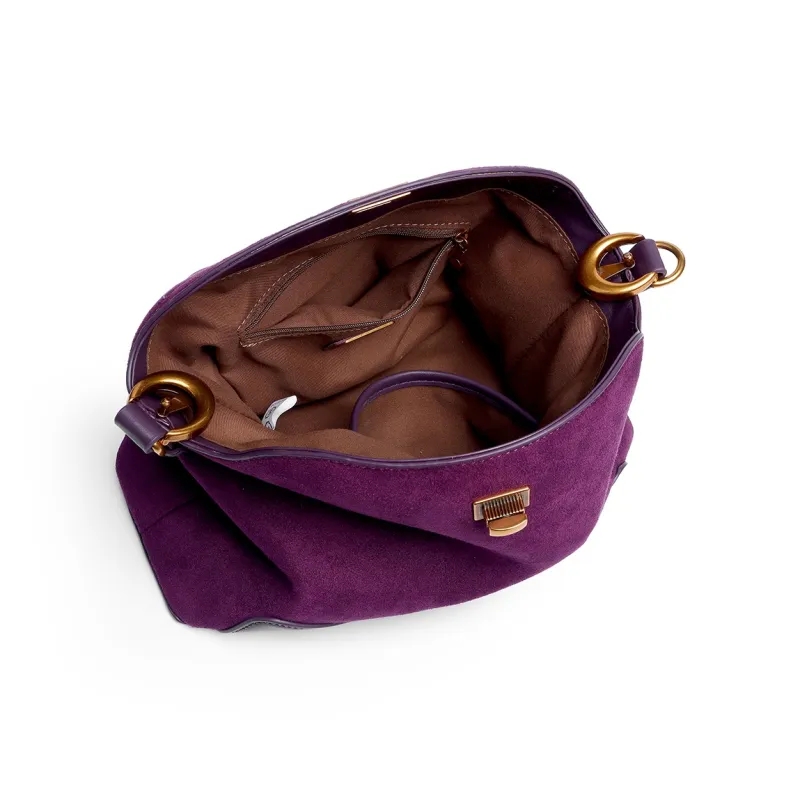 Mulinsen Polyurethane Crossbody Bag Shoulder Bag Women's Purple-7