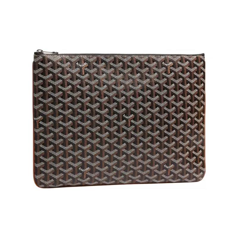 GOYARD SENAT Canvas With Leather Wallet Toiletry Bag Clutch Regular Unisex Brown-0